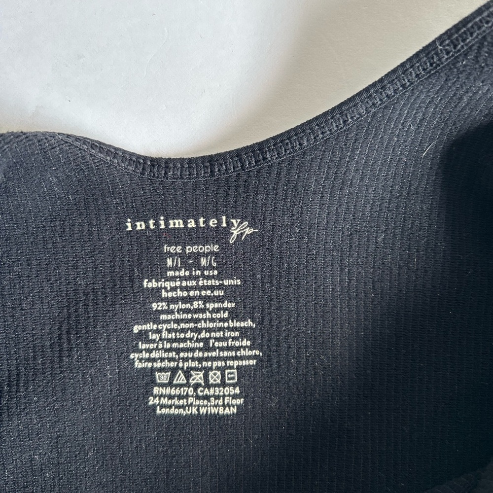 FP Intimately Meg Seamless Black Crop Top Size M/L - Picture 4 of 6